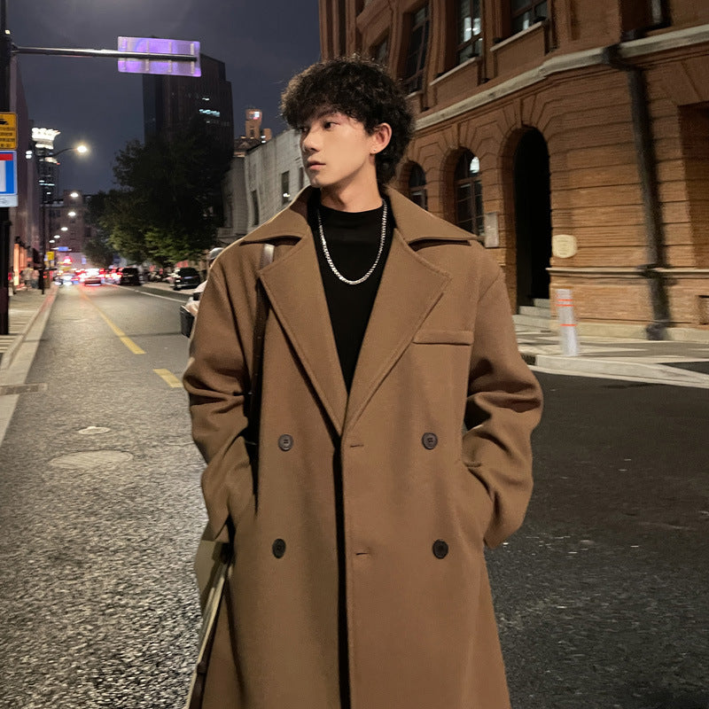 AutumnWinter Loose Wool Coat For Men